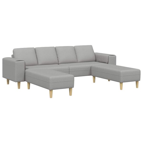 vidaXL Sofa Set Cloud grey Fabric