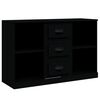 vidaXL Sideboards 3 pcs Black Engineered Wood