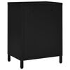 vidaXL Nightstand Black 40x30x54.5 cm Steel and Glass