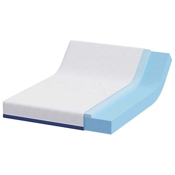 vidaXL Mattress White and Blue 160 x 200 cm Gel-Infused Foam