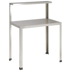 vidaXL Potting Table 100 x 50 x 104 cm Stainless Steel Silver