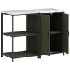 vidaXL Kitchen Storage Set 2 pcs Olive Green Cold-rolled Steel