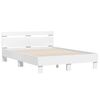vidaXL Bed Frame with LED White 137 x 190 cm Engineered Wood