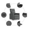vidaXL Recliner Chair Reclining Dark Grey 69 x 86 x 100 cm Fabric