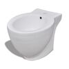 White Ceramic Toilet & Bidet Set
