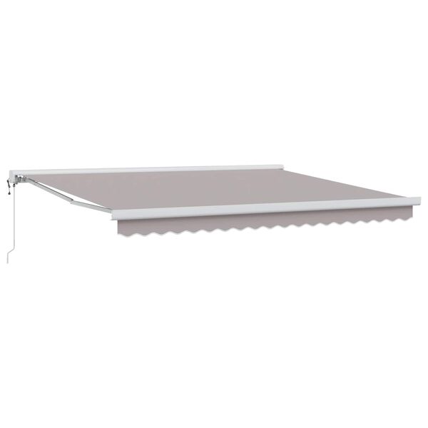 vidaXL Retractable Awning Light Grey 400 x 300 cm Fabric and Metal