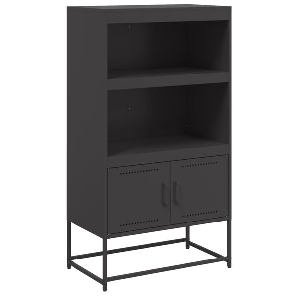 vidaXL Highboard Black 68.5x38.5x123.5 cm Steel