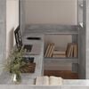 vidaXL Loft Bed Frame with Desk with Storage Concrete Grey 90 x 200 cm