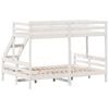 vidaXL Bunk Bed without Mattress 80x200/140x200 cm White Solid Wood