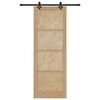 vidaXL Sliding Door ORKDAL Brown 83 x 232 cm Solid Pine Wood
