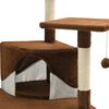 vidaXL Cat Tree with Sisal Scratching Posts 203 cm Brown and White