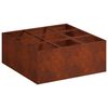 vidaXL Garden Planter Rusty 100 x 100 x 40 cm Weathering Steel
