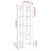 vidaXL Book Cabinet/Room Divider Grey 41x35x160 cm Solid Wood Pine