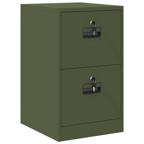 vidaXL File Cabinet Olive Green 44 x 50 x 74.5 cm Cold-Rolled Steel