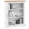 vidaXL 3-Tier Bookcase Mexican Pine Corona Range White 81x29x100 cm