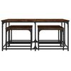 vidaXL Nesting Coffee Tables 5 pcs Smoked Oak Engineered Wood