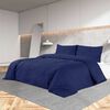 vidaXL Duvet Cover Set Navy Blue 155x220 cm Light-weight Microfiber