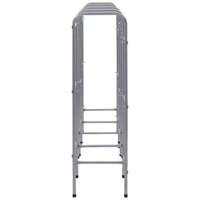vidaXL Storage Shelf for 12 Crates Silver 190x33x116 cm Steel