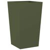 vidaXL Garden Planters Olive Green 2 pcs 45x45x75 cm Steel