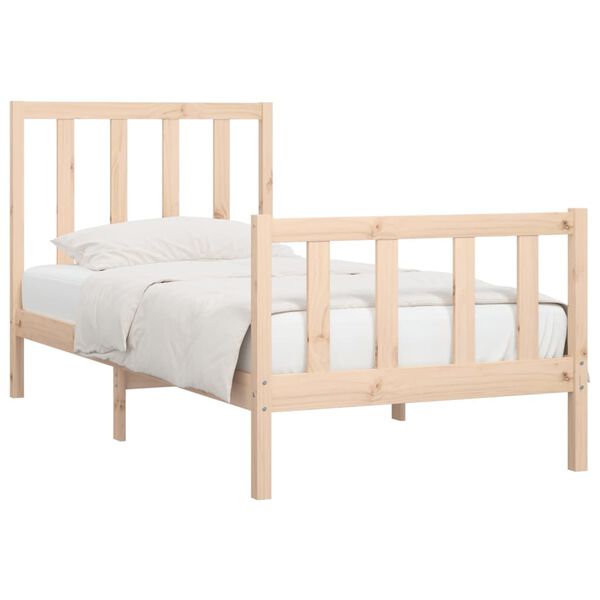 vidaXL Bed Frame without Mattress 90x190 cm Single Solid Wood