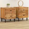 vidaXL Bedside Cabinets 2 pcs 40x33x46 cm Solid Wood Acacia