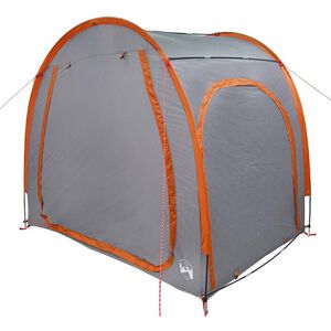 vidaXL Bike Storage Tent with Roof Grey and Orange 218 x 156 x 180 cm