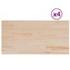 vidaXL Table Tops 4 pcs 100x50x1.7 cm Rectangular Solid Wood Pine