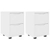 vidaXL Bedside Tables 2 pcs White 30.5 x 30 x 43 cm Engineered Wood