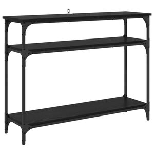 vidaXL Console Table Black Oak 100 x 29 x 75 cm Engineered Wood