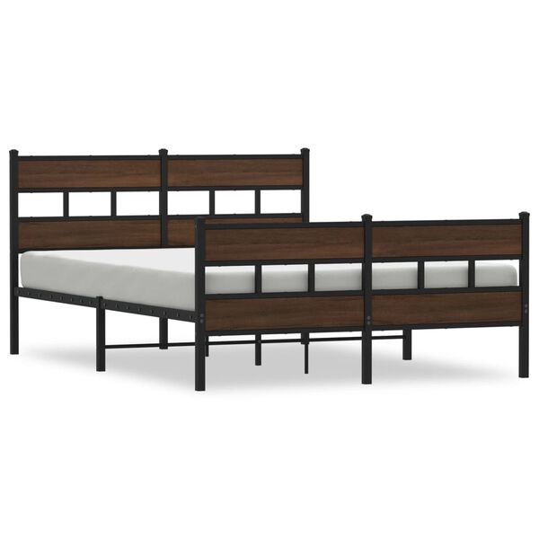 vidaXL Bed Frame without Mattress with Headboard and Footboard 140x200 cm