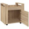 vidaXL Desk Trolley Sonoma Oak 60x45x60 cm Engineered Wood