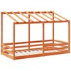 vidaXL Kids' Bed with Roof Wax Brown 100x200 cm Solid Wood Pine