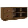 vidaXL Shoe Bench | Honey brown | Solid pine wood | 100 cm x 34 cm x 45 cm