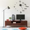 vidaXL 3D Wall Clock Modern Design Black 100 cm XXL