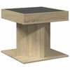vidaXL Coffee Table with LED Sonoma Oak 50x50x45 cm Engineered Wood