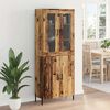 vidaXL Highboard Old Wood 69.5 x 34 x 180 cm Engineered Wood