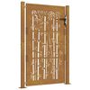 vidaXL Garden Gate 100x125 cm Corten Steel Bamboo Design
