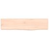 vidaXL Wall Shelf 40x10x2 cm Untreated Solid Wood Oak