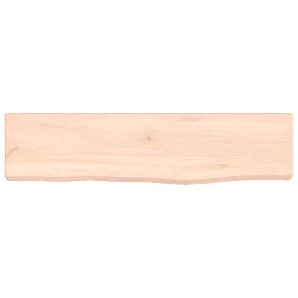 vidaXL Wall Shelf 40x10x2 cm Untreated Solid Wood Oak
