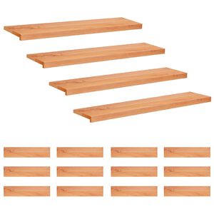 vidaXL Stair Treads 16 pcs 110 x 30 x 2 cm Varnish Solid Beech Wood