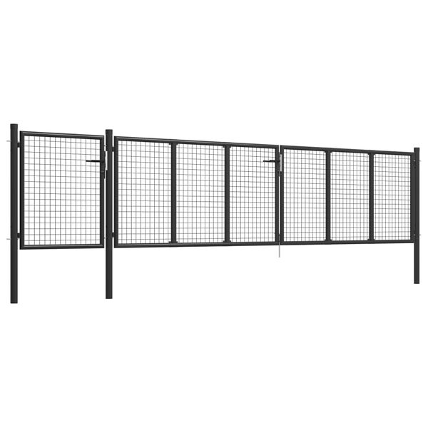 vidaXL Garden Gate Steel 500x100 cm Anthracite