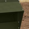 vidaXL Chicken Feeder Olive Green 20 x 25 x35 cm Cold-Rolled Steel