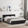 vidaXL Bed Frame without Mattress Black 140x190 cm