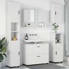 vidaXL Bathroom Furniture Set 5 pcs White Engineered Wood and Metal