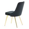 Venture Home Dining Chairs 2 pcs Velvet Deluxe Velvet Black and Brass