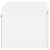 vidaXL Wall-mounted Bedside Cabinets with LED Lights 2 pcs White