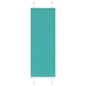 vidaXL Pleated Blind Petrol Green 40x100 cm Fabric Width 39.4 cm Polyester