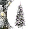 vidaXL Artificial Christmas Tree with 150 LEDs with Stand White 150 cm