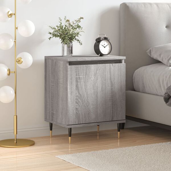 vidaXL Bedside Cabinet Grey Sonoma 40x30x50 cm Engineered Wood