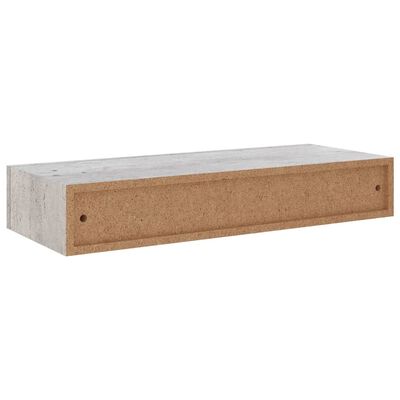 vidaXL Wall Drawer Shelves 2 pcs Concrete Grey 60x23.5x10cm MDF